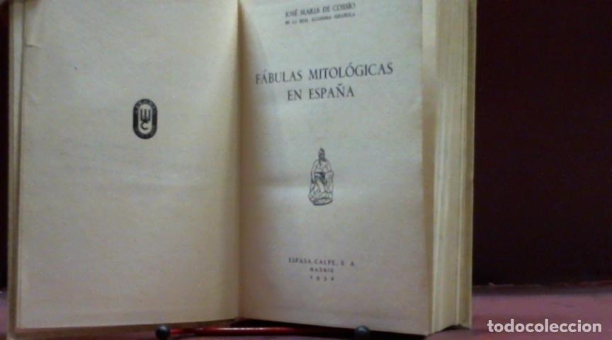 Libros: FABULAS MITOLOGICAS EN ESPA&Ntilde;A COSSIO JOSE MARIA DE 1952 - Foto 3