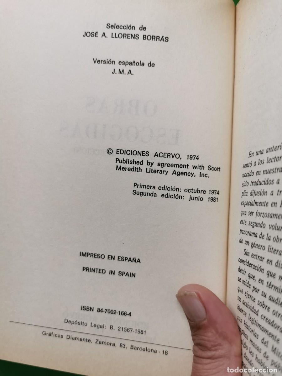 Libros: TIEMBLE DE TERROR CON H.P. LOVECRAFT. 2&ordf; SELECCI&Oacute;N. EDICIONES ACERVO. - Foto 3