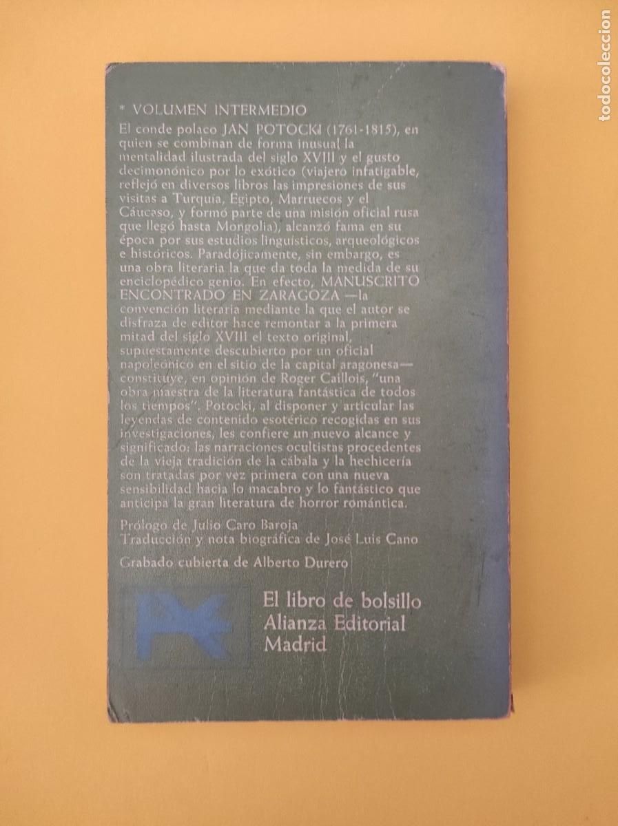 Libros: MANUSCRITO ENCONTRADO EN ZARAGOZA - Jan Potocki - Foto 2