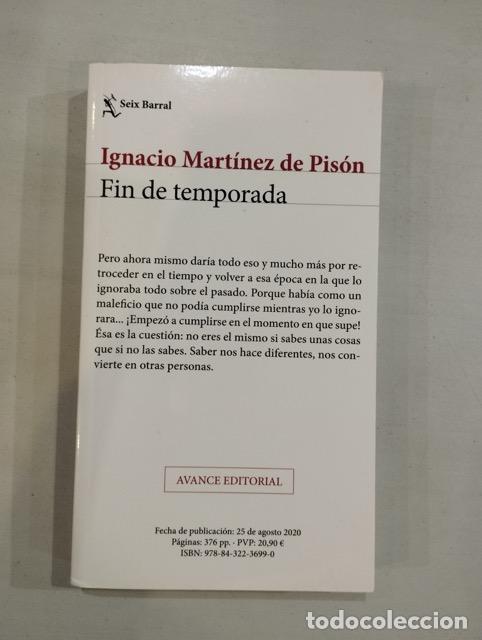Libros: Ignacio Mart&iacute;nez de Pis&oacute;n - Fin de temporada - Foto 1