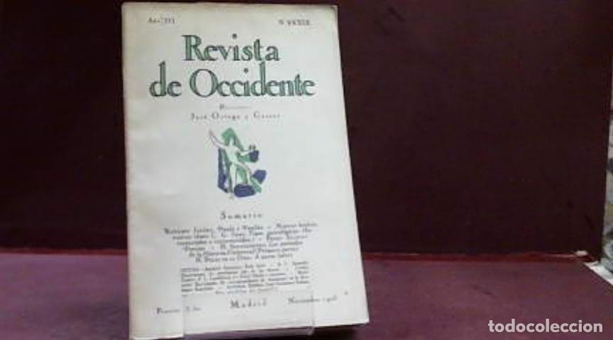 Libros: REVISTA DE OCCIDENTE PRIMERA EPOCA NUMERO 29 1925 - Foto 1