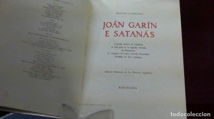 Libros: JOAN GARIN E SATANAS CAPDEVILA ARTURO 1935 - Foto 1