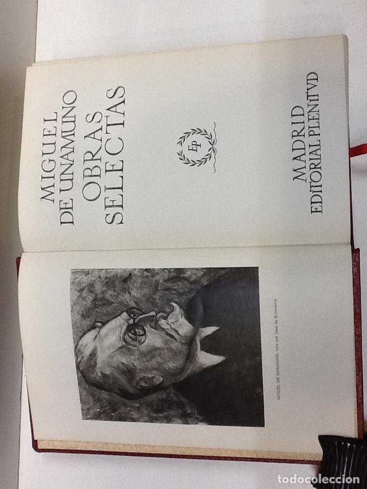 Libros: OBRAS SELECTAS UNAMUNO MIGUEL DE 1960 - Foto 3
