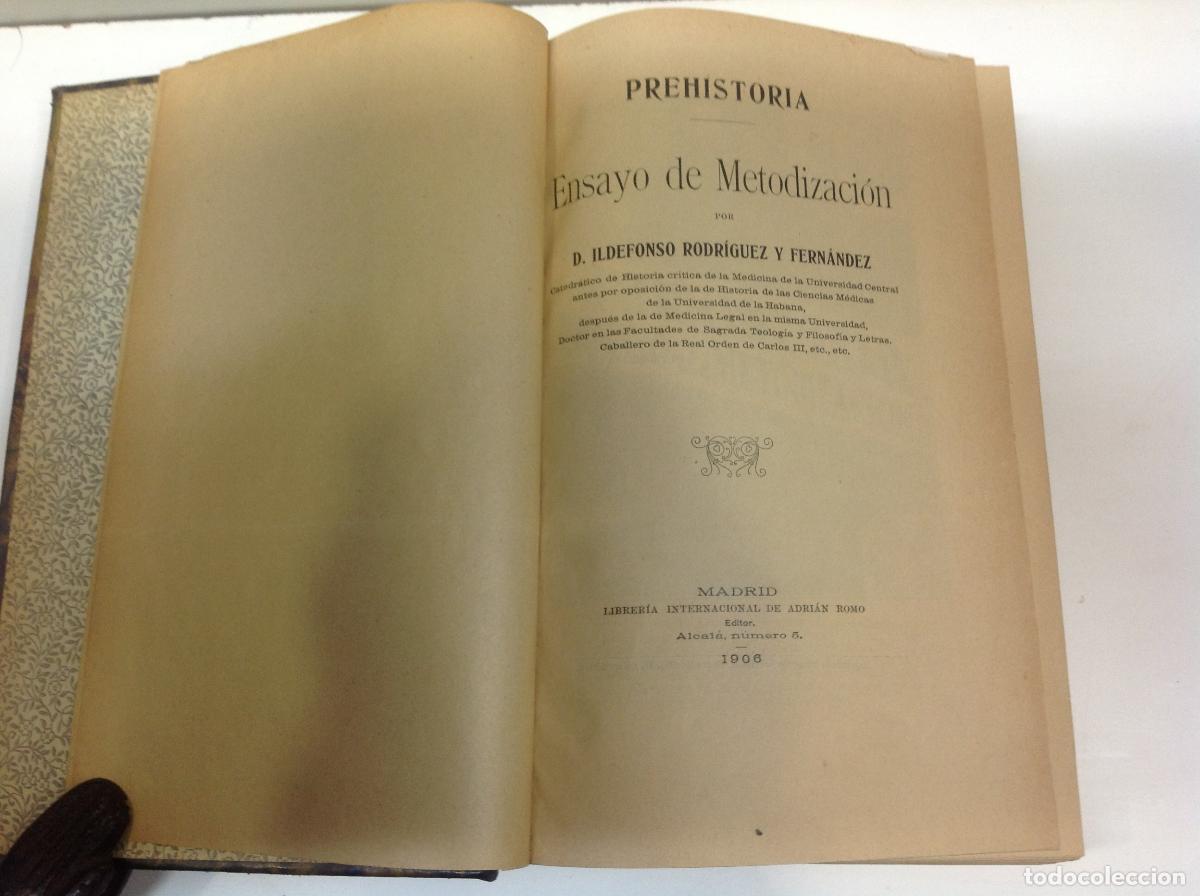 Libros: PREHISTORIA RODRIGUEZ Y FERNANDEZ, ILDEFONSO 1906 - Foto 2