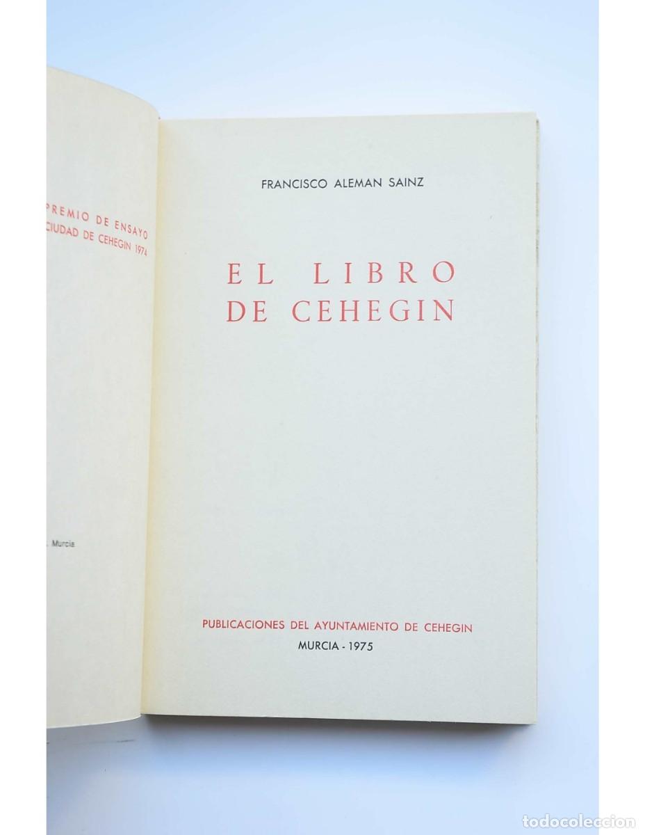 Libros: El libro de Cehegin - ALEM&Aacute;N SAINZ, Francisco - Foto 2