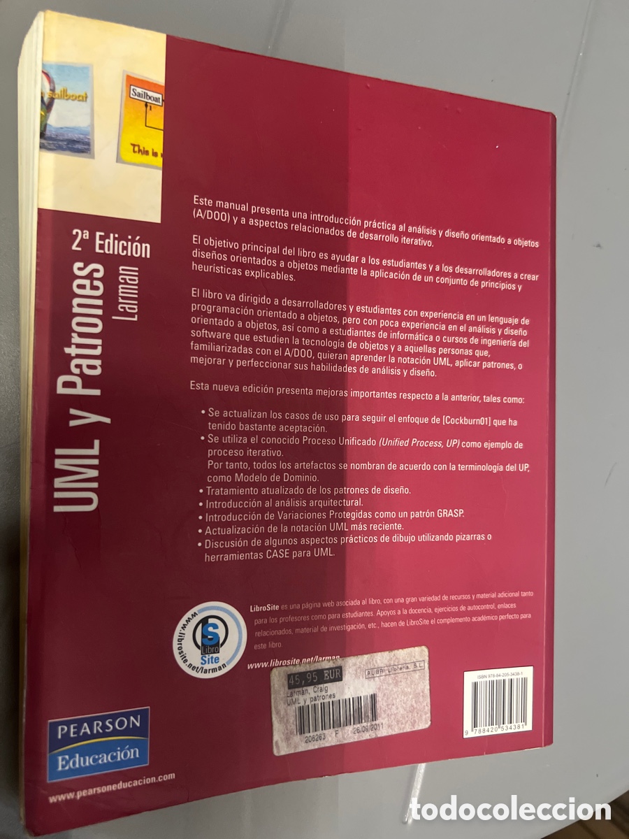 Libros: T2/A1/60. Uml y patrones 2/e - Craig Larman - Foto 5