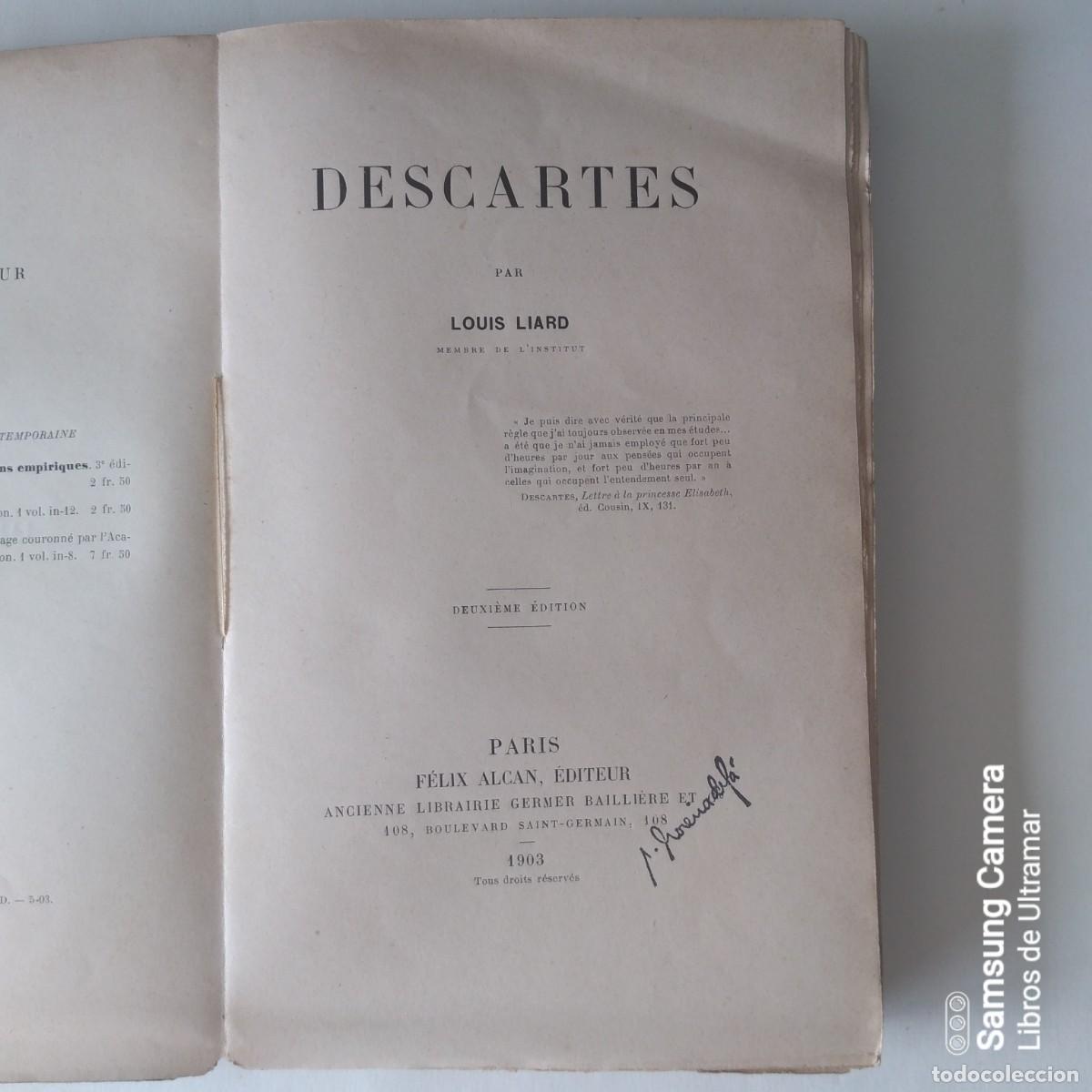 Libros: Descartes. - Liard, Louis. - Foto 2