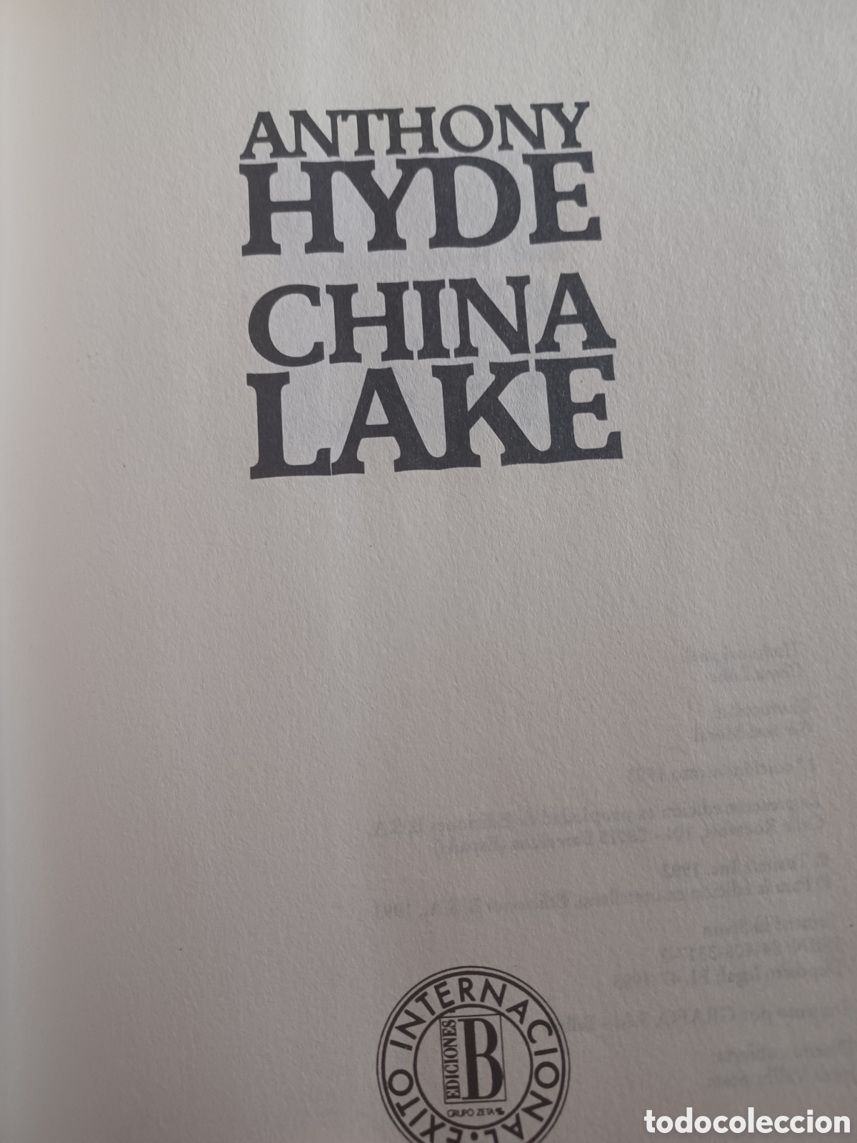 Libros: Barybook 279. China Lake Anthony hide - Foto 3