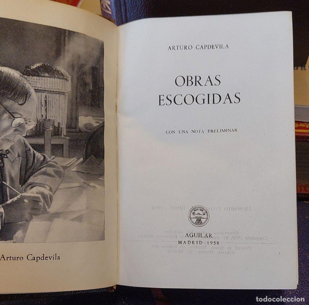 Libros: OBRAS ESCOGIDAS, con una nota preliminar. - CAPDEVILA, Arturo. - Foto 2