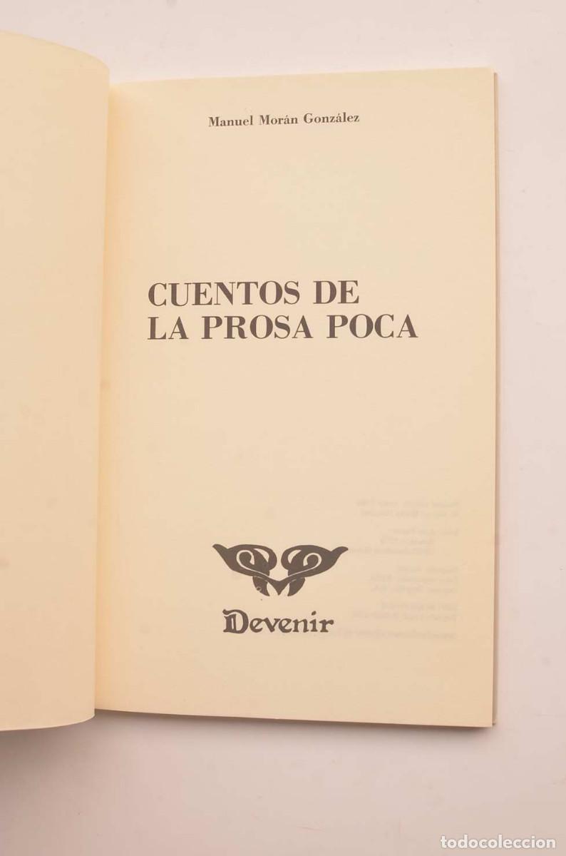 Libros: Cuentos de la prosa poca - MOR&Aacute;N GONZ&Aacute;LEZ, Manuel - Foto 2