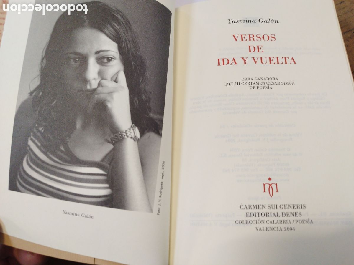 Libros: VERSOS DE IDA Y VUELTA - GALAN,Yasmina - Foto 3