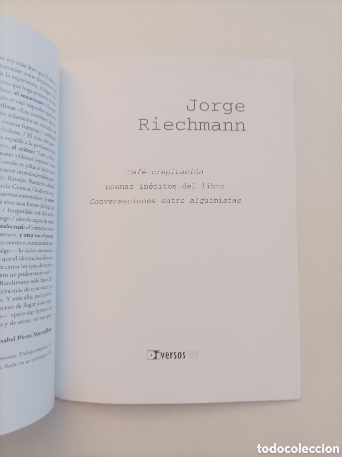 Libros: Jorge Riechmann. Colecci&oacute;n Diversos, 8 Centro cultural generaci&oacute;n del 27. - Foto 2