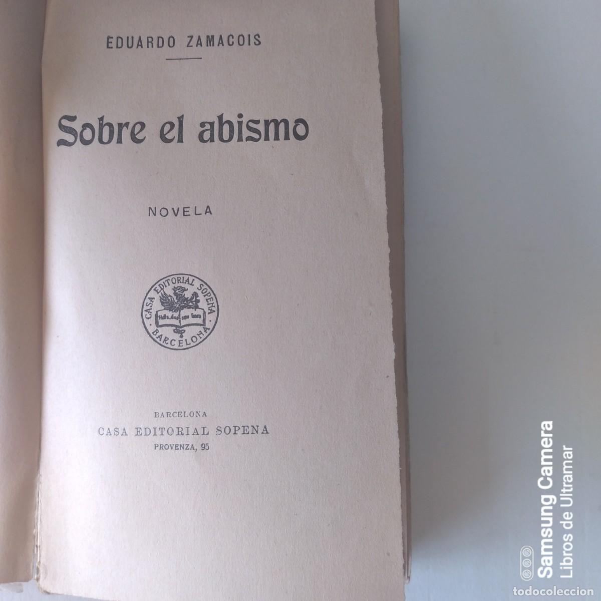 Libros: Sobre el abismo. Novela. - Zamacois, Eduardo. - Foto 2