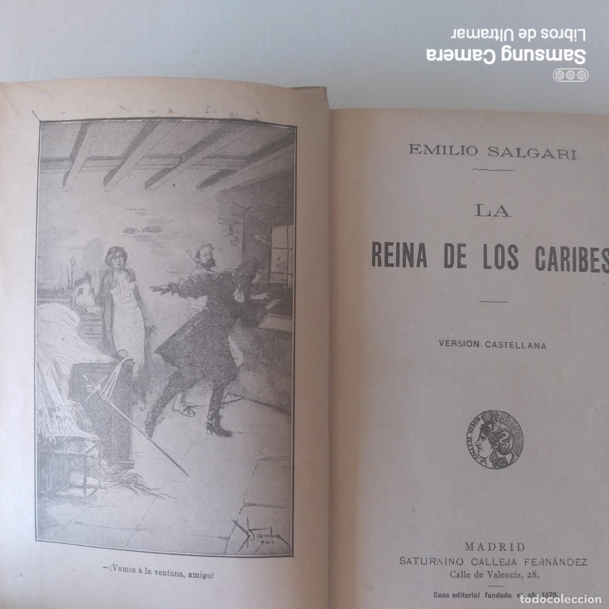Libros: La reina de los Caribes. Versi&oacute;n castellana. - Salgari, Emilio. - Foto 2