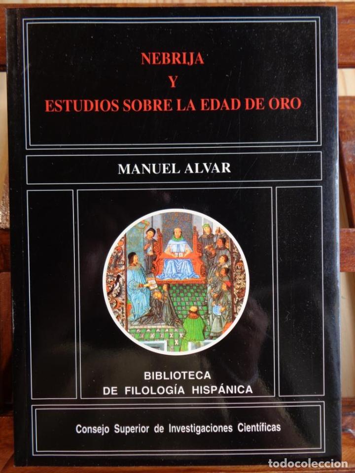 Libros: NEBRIJA Y ESTUDIOS SOBRE LA EDAD DE ORO - MANUEL ALVAR - Foto 1