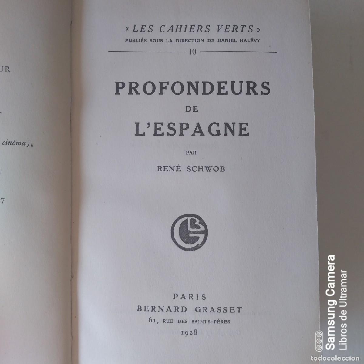 Libros: Profondeurs de l&acute;Espagne. - Schwob, Ren&eacute;. - Foto 4