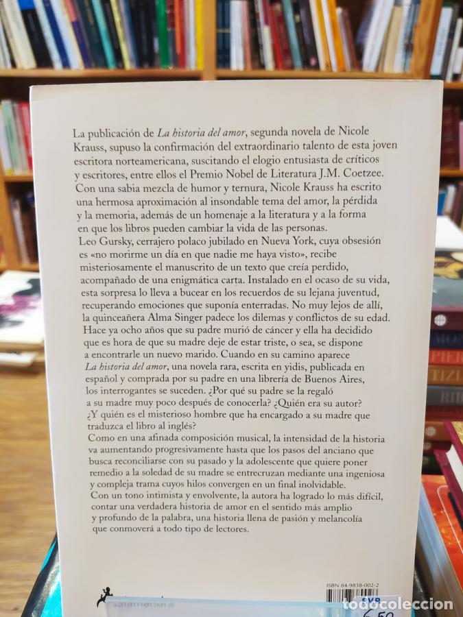 Libros: La Historia Del Amor - Krauss, Nicole - Foto 2