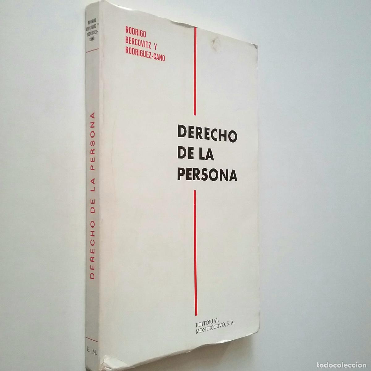 Libros: Rodrigo Bercovitz y Rodr&iacute;guez-Cano - Derecho de la persona - Foto 1