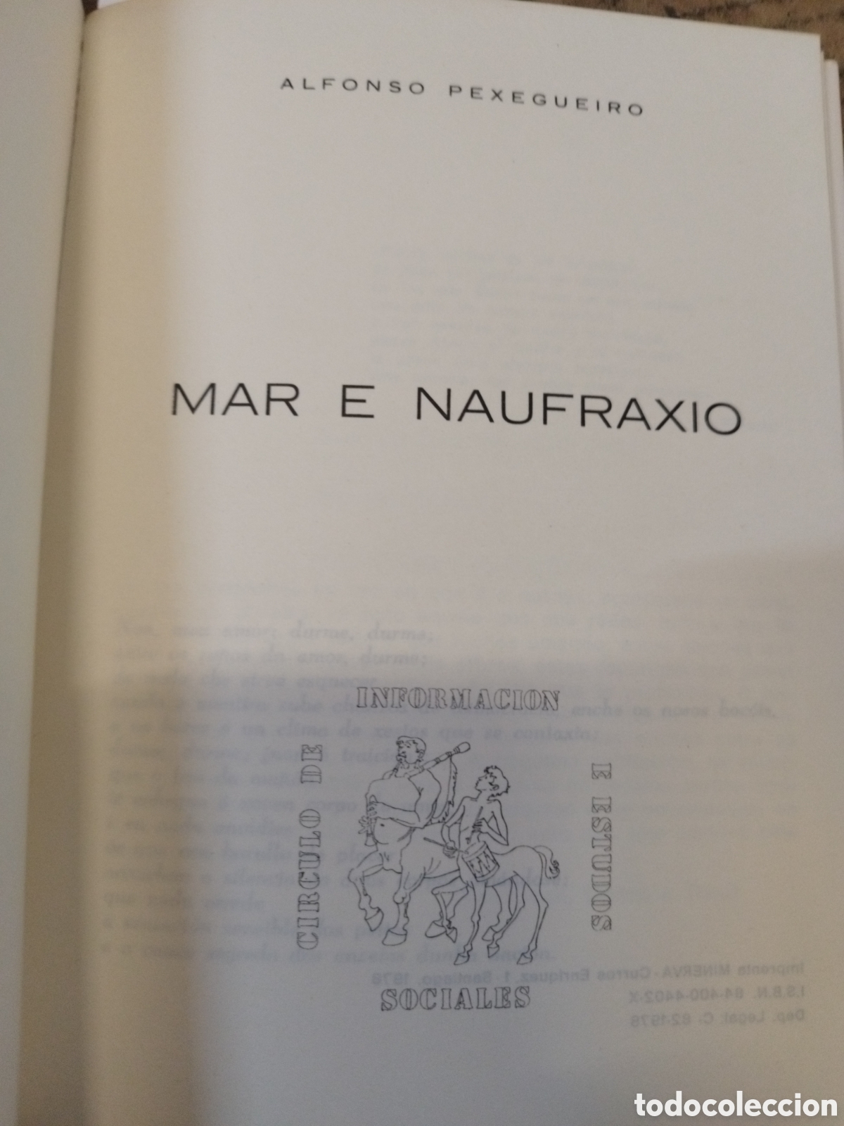 Libros: MAR E NAUFRAXIO. Galicia - PEXEGUEIRO,Alfonso - Foto 3