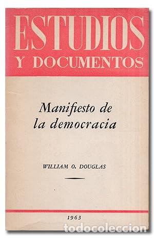 Libros: ESTUDIOS Y DOCUMENTOS. MANIFIESTO DE LA DEMOCRACIA. - Foto 1