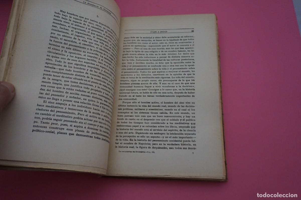 Libros: M2F/ LA DECADENCIA DE OCCIDENTE - OSWALD SPENGLER / ESPASA CALPE - Foto 3