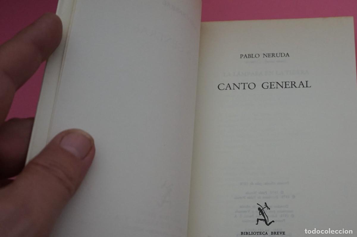 Libros: M2F/ CANTO GENERAL - PABLO NERUDA / SEIX BARRAL EDITOR - Foto 3