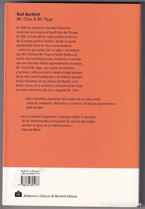 Libros: Mr. Clive & Mr. Page - Neil Bartlett - Foto 2
