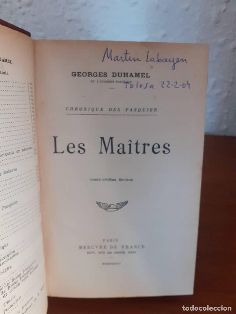 Libros: LES MAITRES - Duhamel, Georges - Foto 1