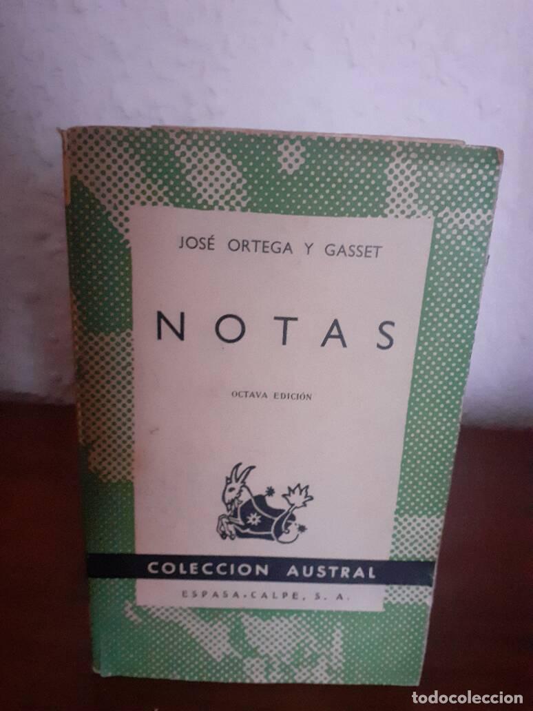 Libros: NOTAS - Ortega Y Gasset, Jose - Foto 1