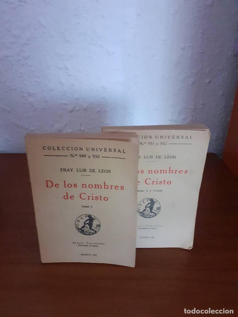 Libros: DE LOS NOMBRES DE CRISTO // 2 TOMOS - Fray Luis De Leon - Foto 1