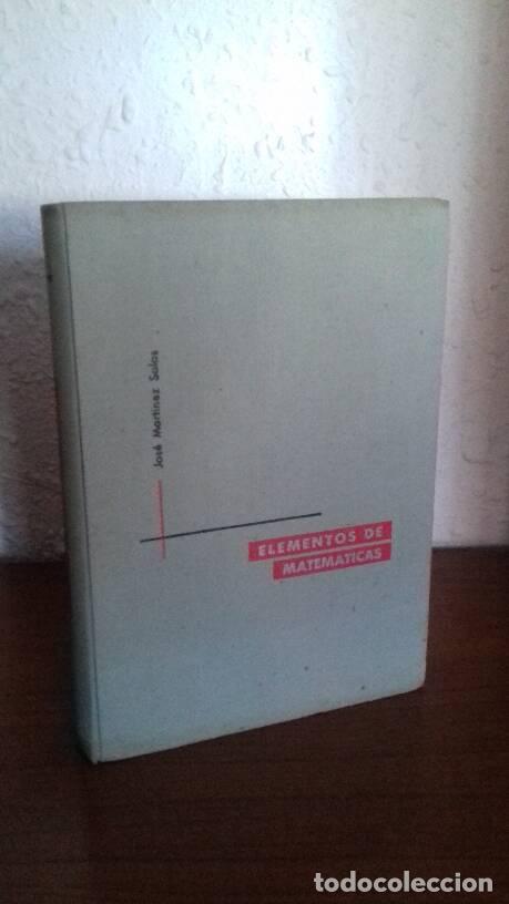 Libros: ELEMENTOS DE MATEMATICAS - Martinez Salas, Jose - Foto 1