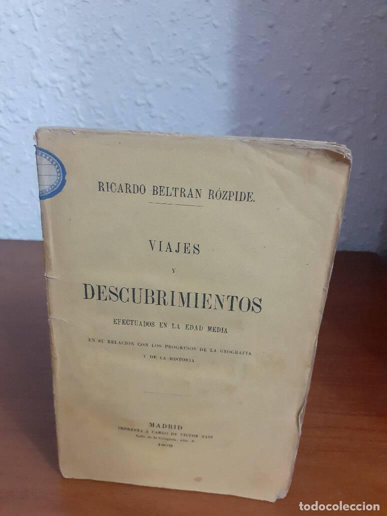 Libros: VIAJES Y DESCUBRIMIENTOS EFECTUADOS EN LA EDAD MEDIA EN SU RELACION CON LOS PROGRESOS DE LA GEOGRAFI