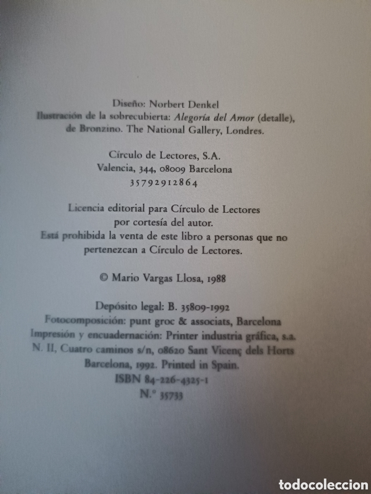 Libros: Libro Elogio de la Madrastra -Mario Vargas Llosa- - Foto 4