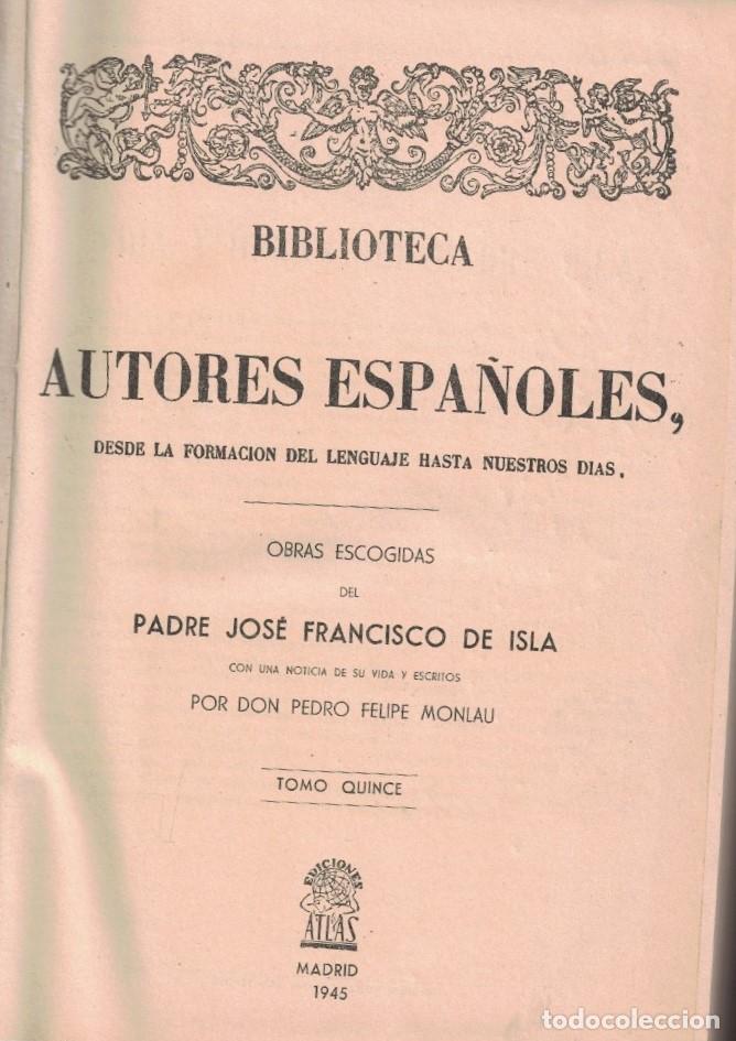 Libros: OBRAS ESCOGIDAS. - de Isla. Jos&eacute; Francisco, - Foto 1