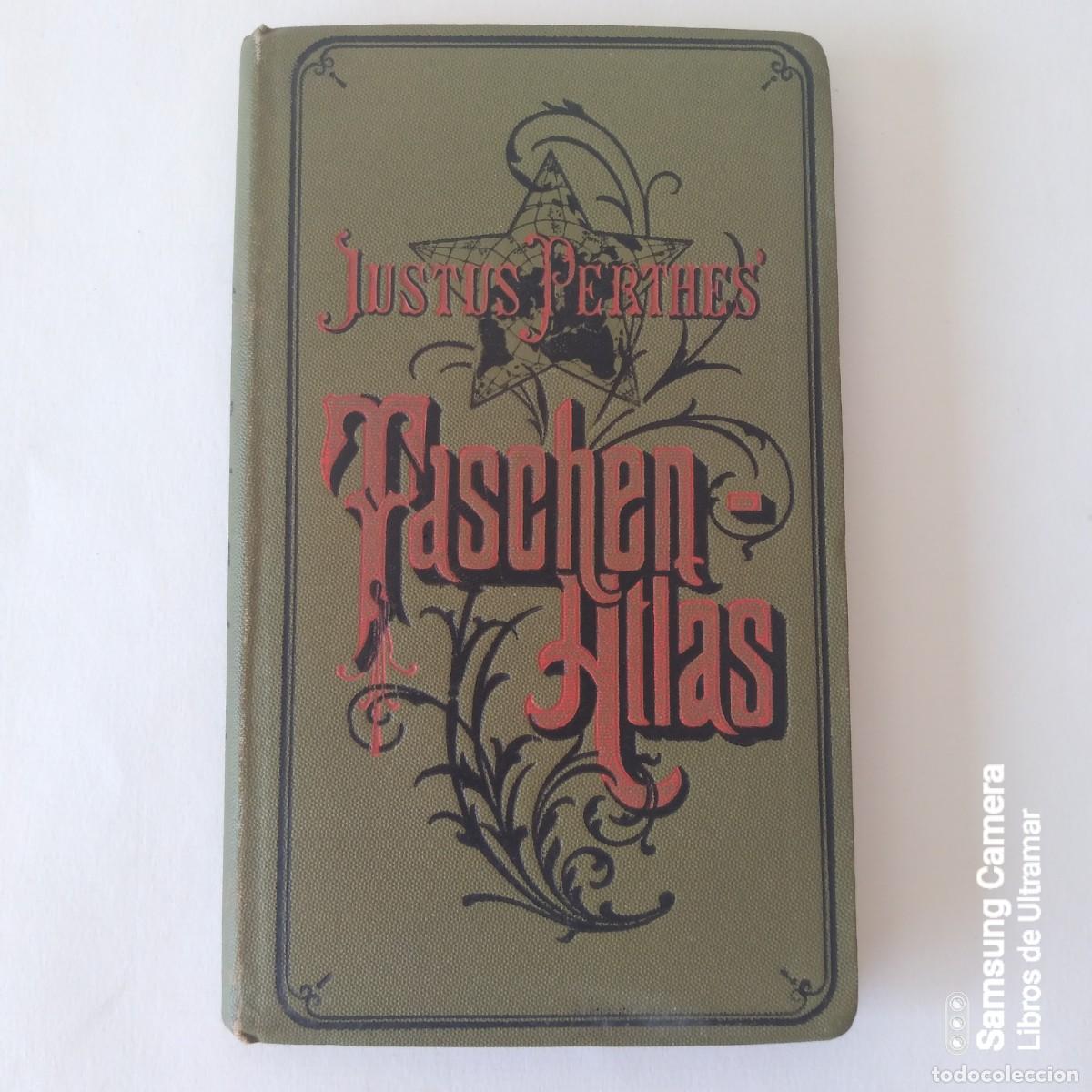 Libros: Taschen-Atlas. Vollt&auml;ndig neu bearbeitet von Hermann Habenicht. 24 Kolorierte Karten in Kupferstich.