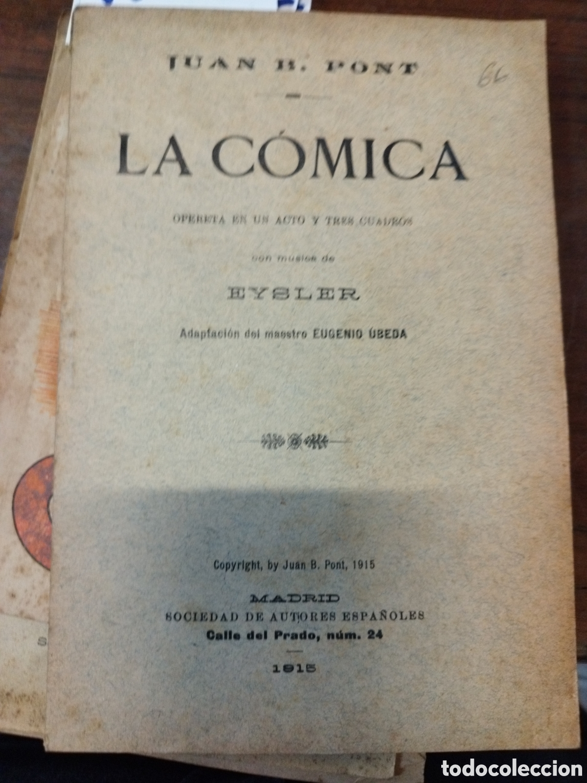 Libri di seconda mano: LA COMICA. A&ntilde;o 1915 - PONT,Juan B.