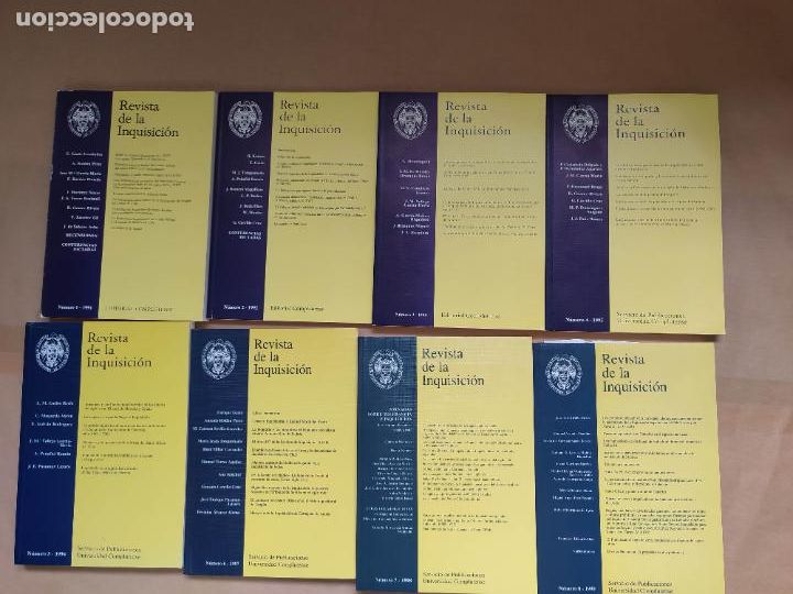 Libros: Revista de la Inquisici&oacute;n. 8 tomos del n&ordm; 1 al 8. - Foto 1