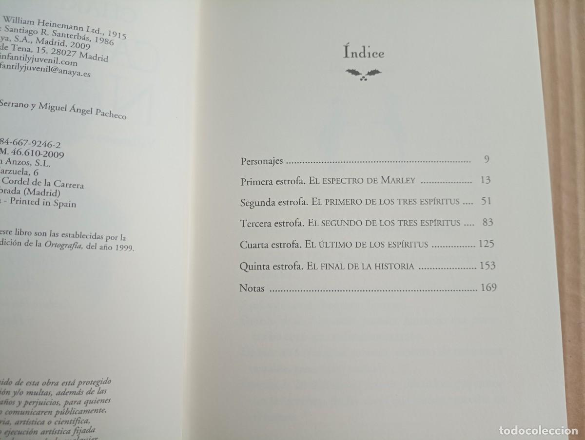 Libros: CANCION DE NAVIDAD - CHARLES DICKENS ( ANAYA 2009 ) - Foto 4