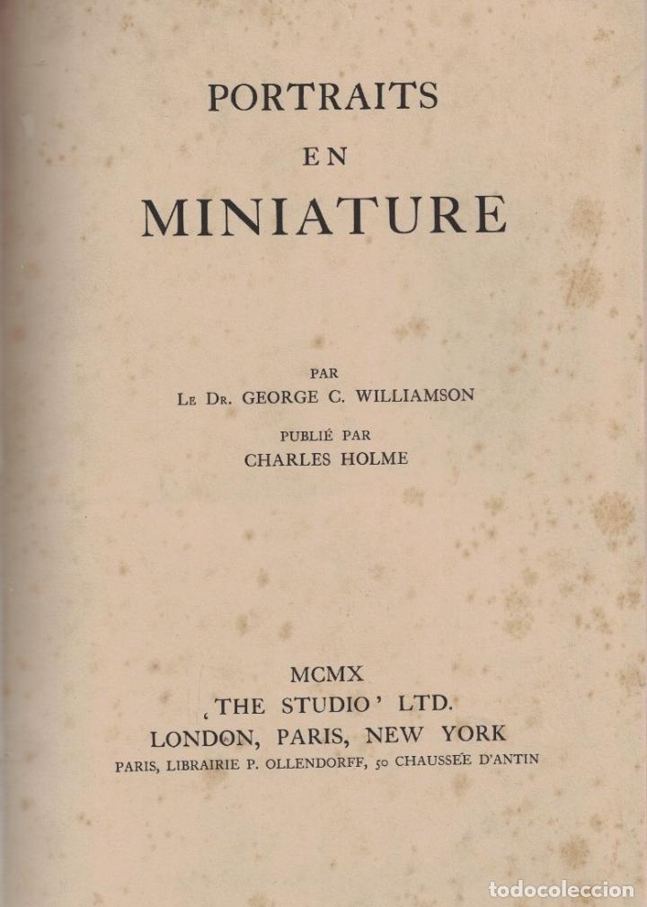 Libros: PORTRAITS EN MINIATURE. - Williamson. George C., - Foto 2