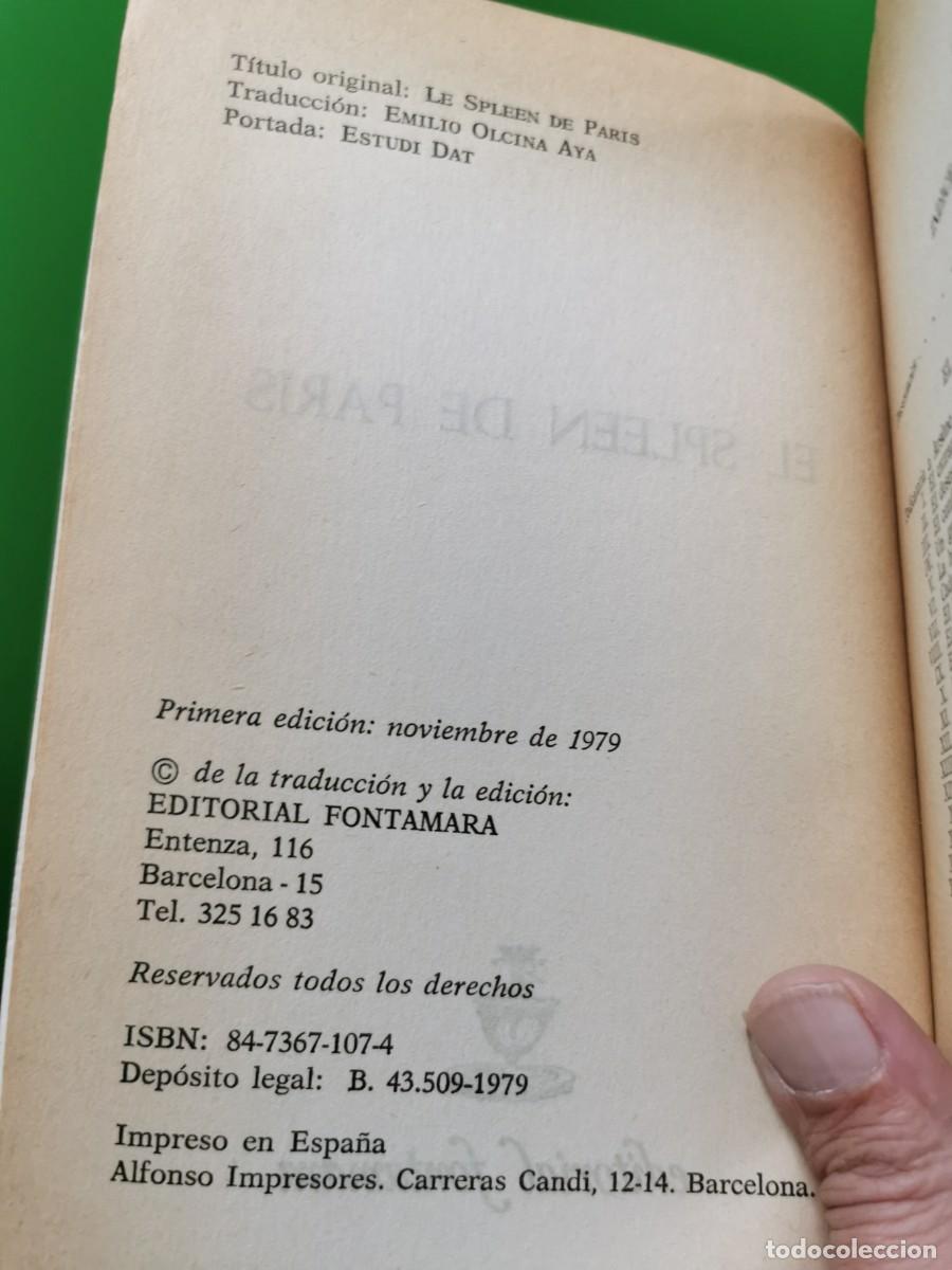 Libros: EL SPLEEN DE PARIS - CHARLES BAUDELAIRE -FONTAMARA - Foto 3