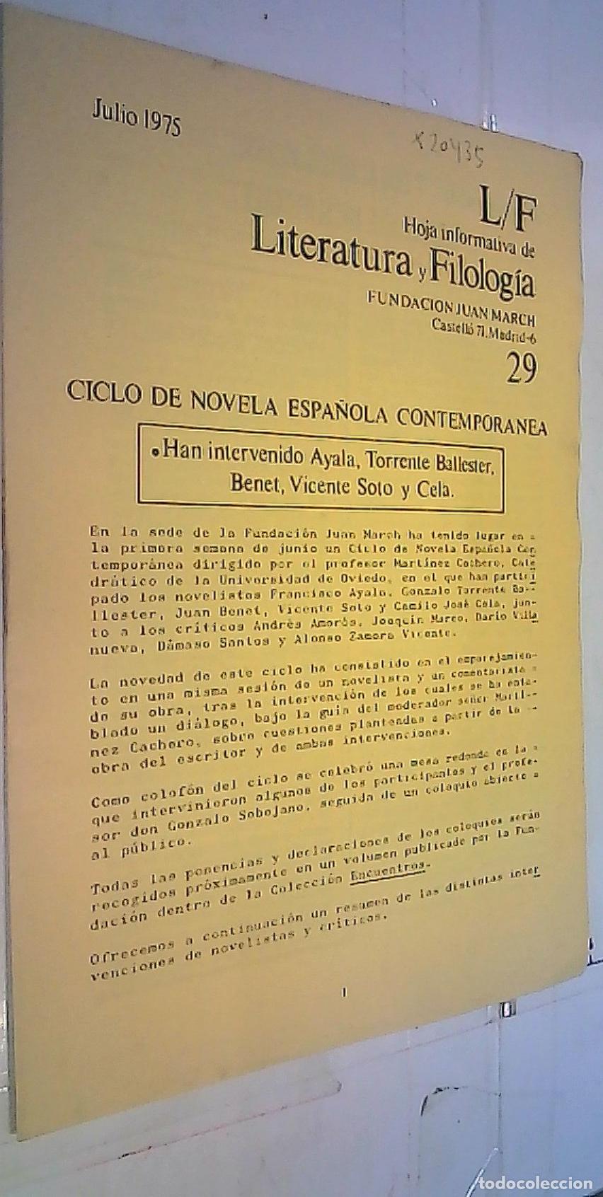 Libros: Ciclo de novela espa&ntilde;ola contempor&aacute;nea. Han intervenido: Ayala, Torrente Ballester, Benet, Vicente S