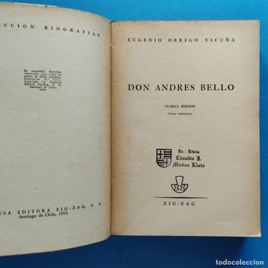 Libros: Andr&eacute;s Bello. - Orrego Vicu&ntilde;a, Eugenio. - Foto 2