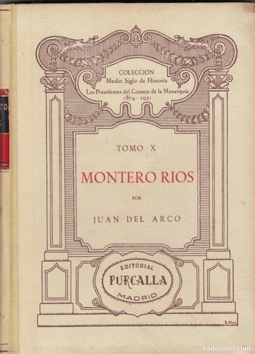 Libros: MONTERO RIOS. ACX - Foto 1