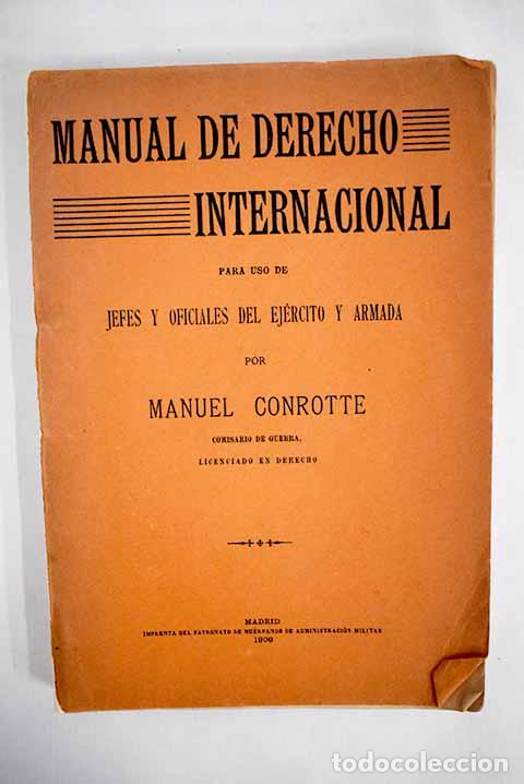 Libros: Manual de Derecho internacional.- Conrotte, Manuel - Foto 1