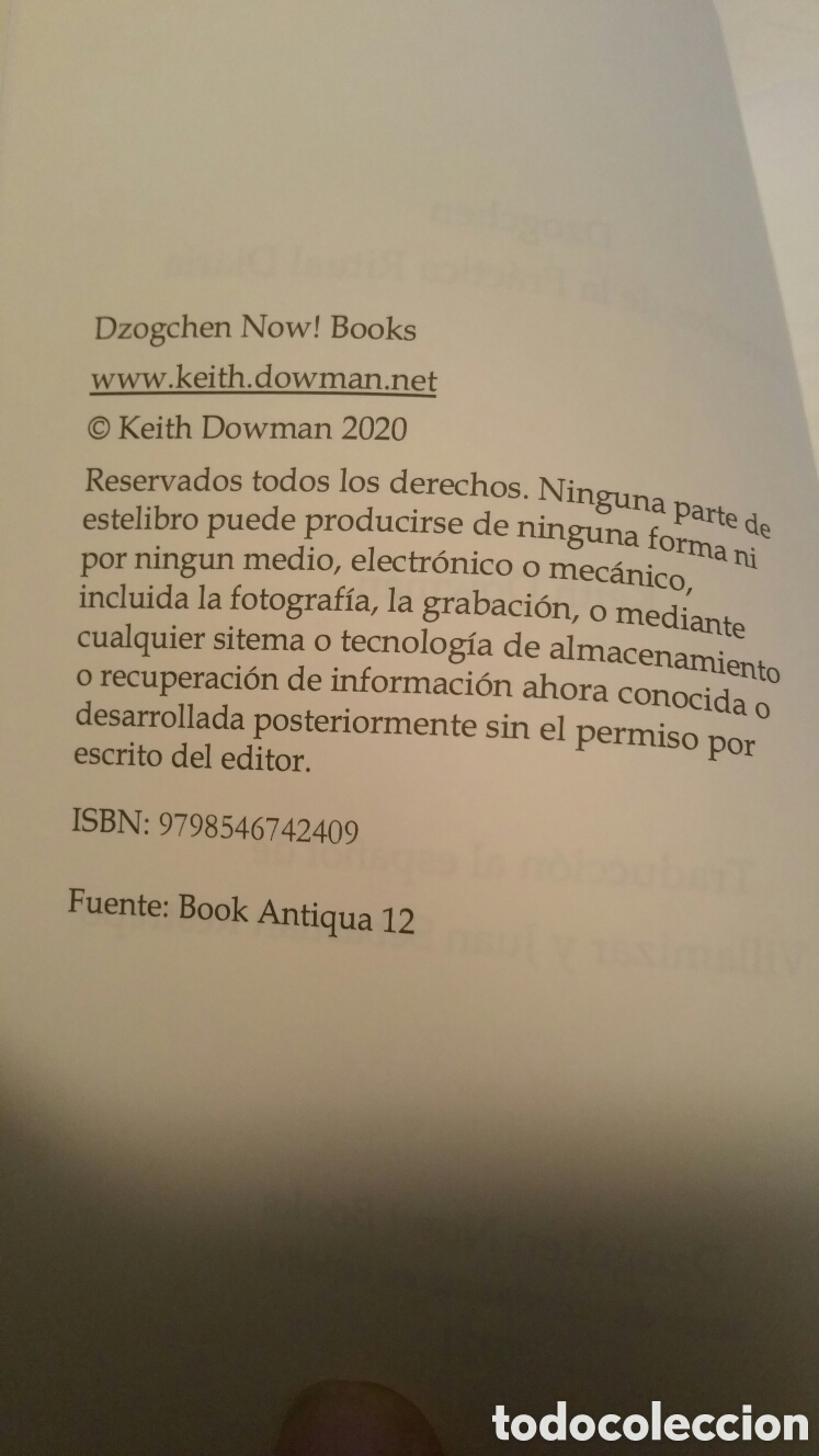 Libros: La pr&aacute;ctica diaria del Dzogchen. Keith Dowman , 2020. - Foto 5