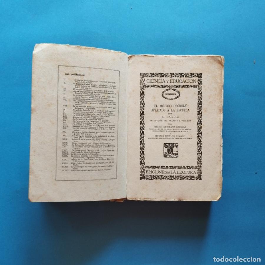 Libros: El M&eacute;todo Decroly Aplicado a la Escuela. - Dalhem. L - Foto 2