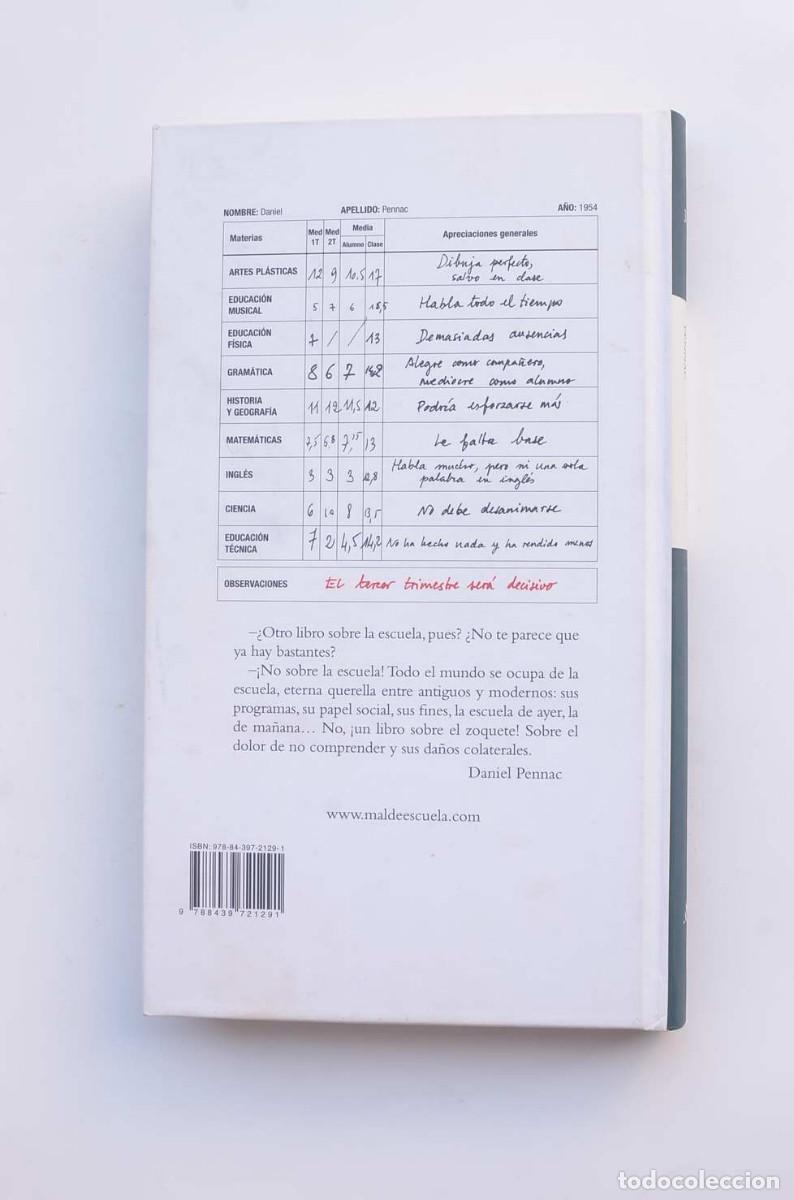 Libros: Mal de escuela - PENNAC, Daniel - Foto 3
