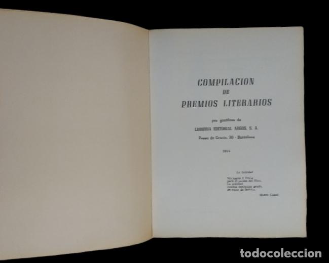 Libros: COMPILACI&Oacute;N DE PREMIOS LITERARIOS / LIBRER&Iacute;A EDITORIAL ARGOS 1966. - Foto 2