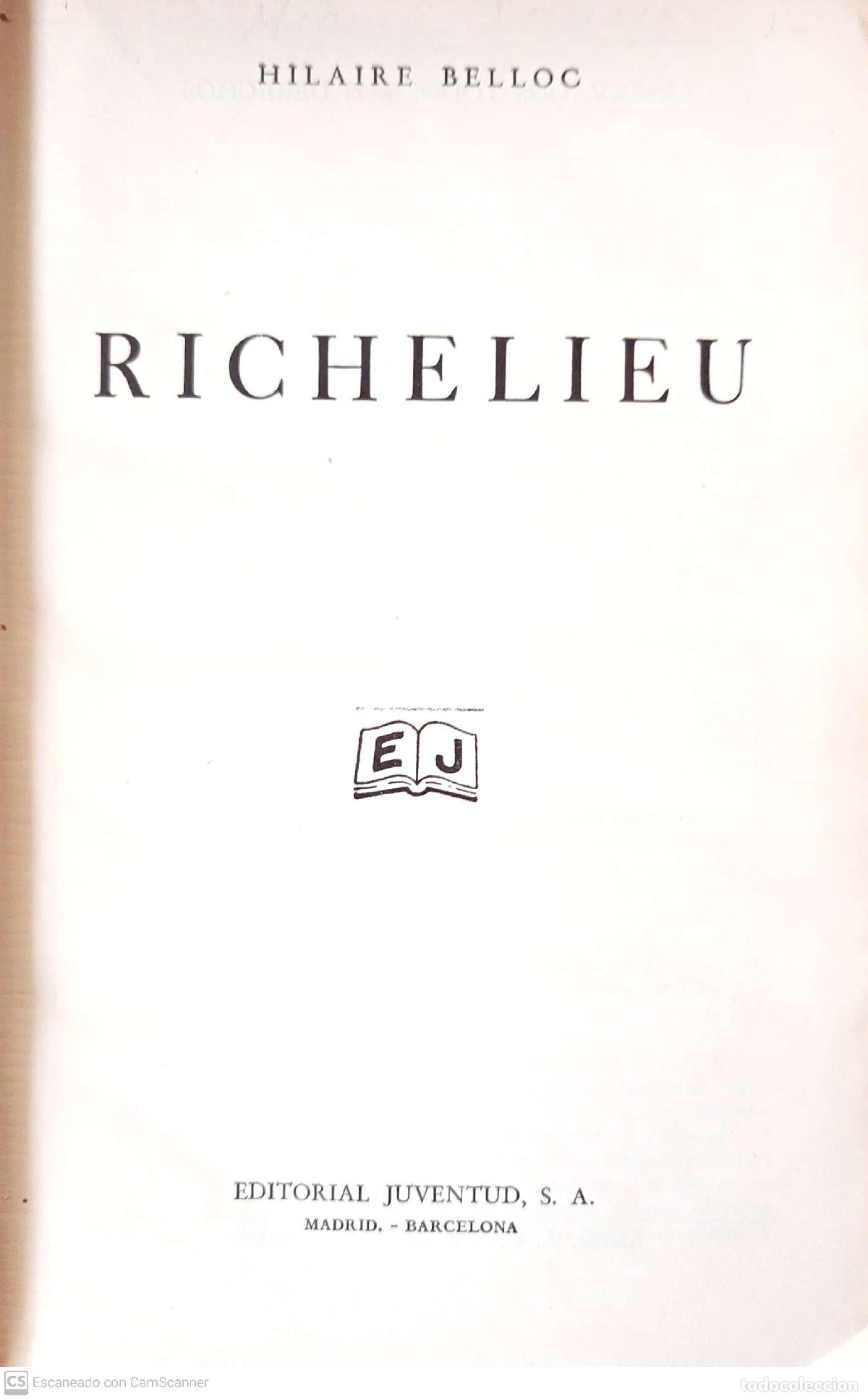 Libros: RICHELIEU - Belloc, Hilaire - Foto 1