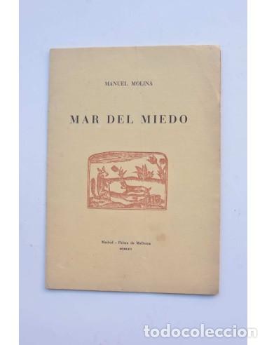 Libros: Mar del miedo - MOLINA, Manuel - Dedicatoria aut&oacute;grafa del autor - Tirada numerada - Foto 1